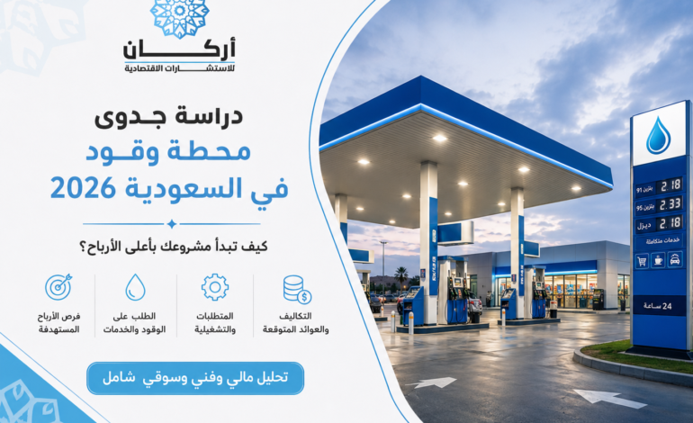 دراسة جدوى محطة وقود في السعودية 2026: كيف تبدأ مشروعك بأعلى الأرباح؟