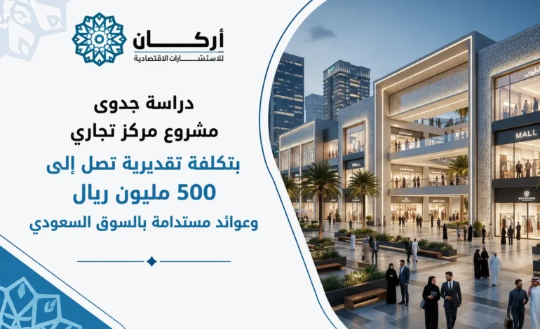 دراسة جدوى مشروع مركز تجاري بتكلفة تقديرية تصل إلى 500 مليون ريال وعوائد مستدامة